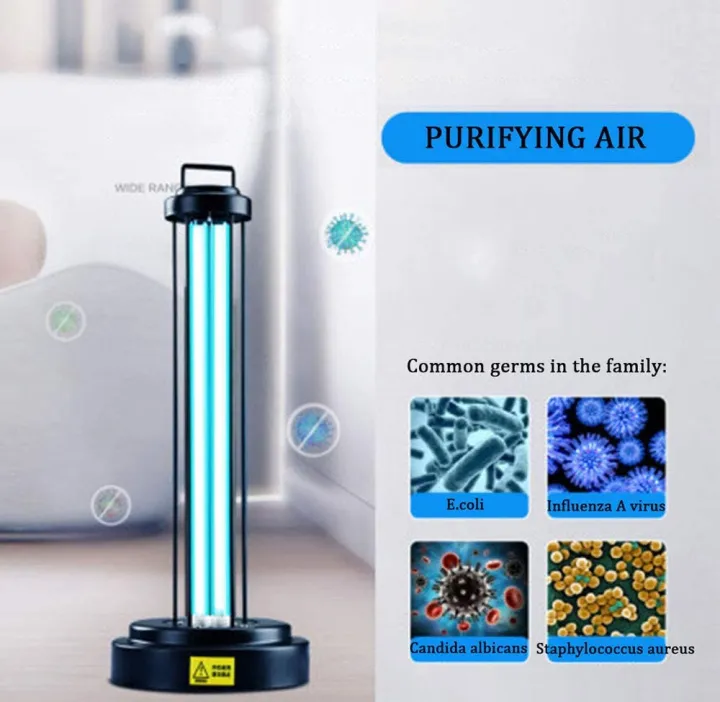 38W 60W UVC light sterilizer ozone uv light disenfectant remote 220V ...