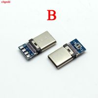 【In-demand】 Buysob 10ชิ้น/ล็อตประเภท C USB 3.1เชื่อมต่อ12PIN ชาร์จปลั๊กตัวผู้กับบัดกรีลวดและสายเคเบิลบอร์ดโมดูล56K ตัวต้านทาน