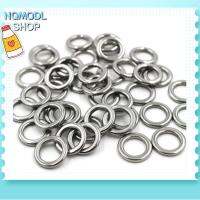 NQMODL SHOP 50/100Pcs สแนปสแตนเลส ตัวเชื่อมต่อเหยื่อตกปลา อุปกรณ์เสริมสำหรับตกปลา น้ำเค็มแท็กเกิลโครเมี่ยม แหวนแยกตกปลา ของใหม่ แหวนเชื่อมโลหะ สแน็ปหมุน อุปกรณ์ตกปลาสำหรับตกปลา