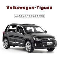 1:32 Volkswagen Tiguan Suv โมเดลรถอัลลอยโลหะจำลอง,มีเสียงและไฟดึงถอยรถของเล่นสำหรับเด็กรถยนต์ของขวัญสำหรับเด็กผู้ชาย