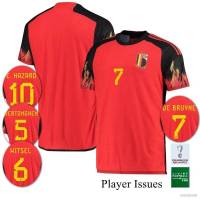 JS 22-23 World Cup Belgium Home Jersey Football Tshirts Vertonghen Witsel DeBruyne Tielemans Hazard Player Version SJ