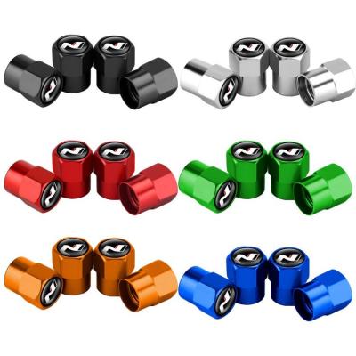Tire Stem Caps 4 PCS Colored Metal Rubber Seal Tire Valve Stem Caps Set Dust Proof Valve Caps Covers for Cars Suvs Motorcycles Bikes ordinary