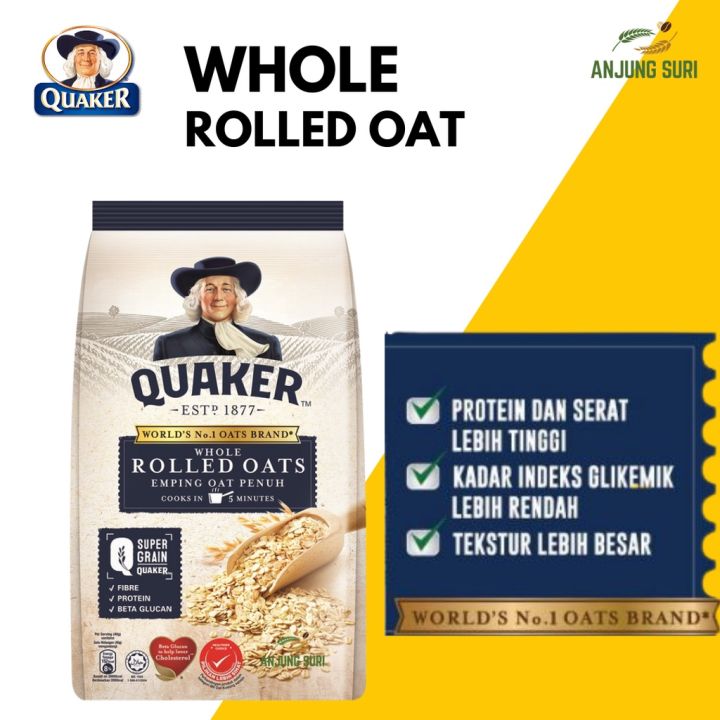 Quaker Oat Whole Rolled Oats HALAL JAKIM With Beta Glucan Reduce ...