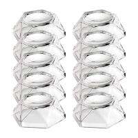 10Pcs Acrylic Sphere Display Stand Holder - Clear Crystal Ball Display Base - for Softball Tennis Ball