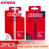 2ชิ้นกล้อง700C ยางในจักรยาน KENDA 700 * 23C 25C Schrader Presta ท่อจักรยานเสือหมอบยาง