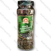 พริกไทยดำเม็ด 100% BLACK PEPPERCORN ขนาดน้ำหนักสุทธิ 450 กรัม บรรจุขวดพลาสติก เครื่องเทศคุณภาพ คัดพิเศษ สะอาด ได้รสชาติ