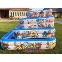 Kids Pool สระน้ําเป่าลม สระน้ําเด็กเป่าลม Apex สระน้ำเป่าลม สี่เหลี่ยม 2 ชั้น ลายโดราเอมอน ขนาด 1.2 เมตร สระน้ำ สระว่ายน้ำเด็ก สระน้ําเป่าลมเด็ก สระลมยาง อ่างน้ำ