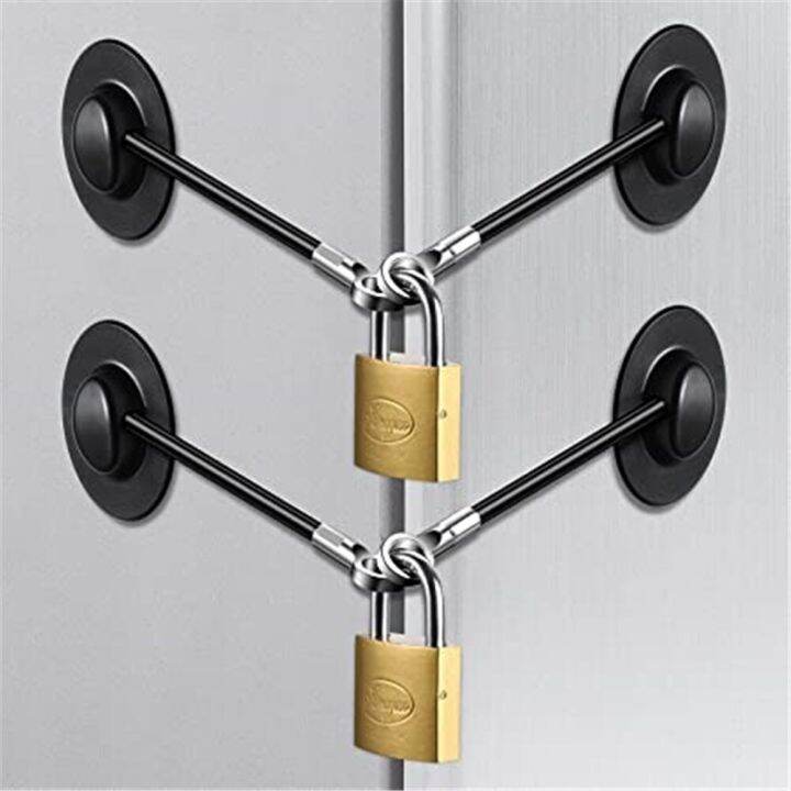 High quality 1 Pc Baby Safety Freezer Lock With Padlock Security Fridge