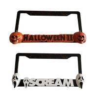 1pcs 23x35cm Halloween Metal License Plate Frame Universal Creativity Weather Proof Easy To Install Rack Car Styling Decor