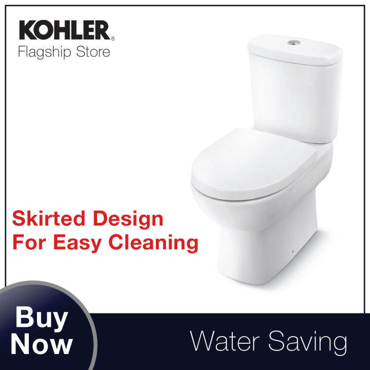 KOHLER Panache 3/6L Dual Flush Two-Piece Toilet with S-Trap Connector K ...