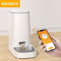 ROJECO 4L อัตโนมัติ Pet Cat Feeder WiFi Feeder สำหรับแมวสุนัขระยะไกล WIFI Pet Feeder Cat Food Dispenser อุปกรณ์เสริม