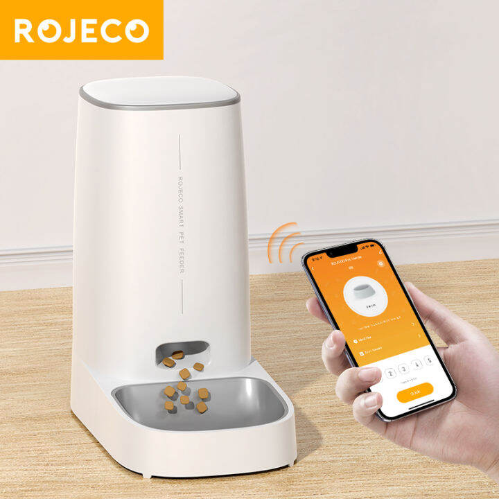 【Local Stock】ROJECO 4L Automatic Pet Cat Feeder WiFi/Button Smart Auto