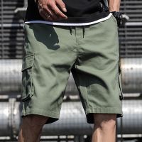 Plus Size Summer Cargo Shorts Men Cotton Casual Shorts Male Loose Short Cargo Pants