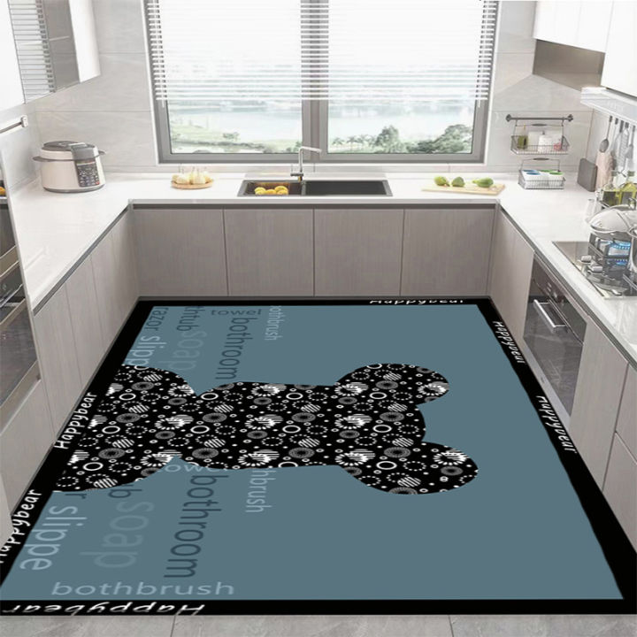 keset-dapur-โคลน-diatomaceous-พรมเช็ดเท้า-ดูดซับน้ำ-ดูดซึมน้ำมัน-กันลื่น-ไม่ล้าง-ทนและสิ่งสกปรกในครัวเรือน-carpeilthuinshen