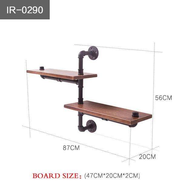 Industrial style wrought iron water pipe wood shelf Lazada Singapore