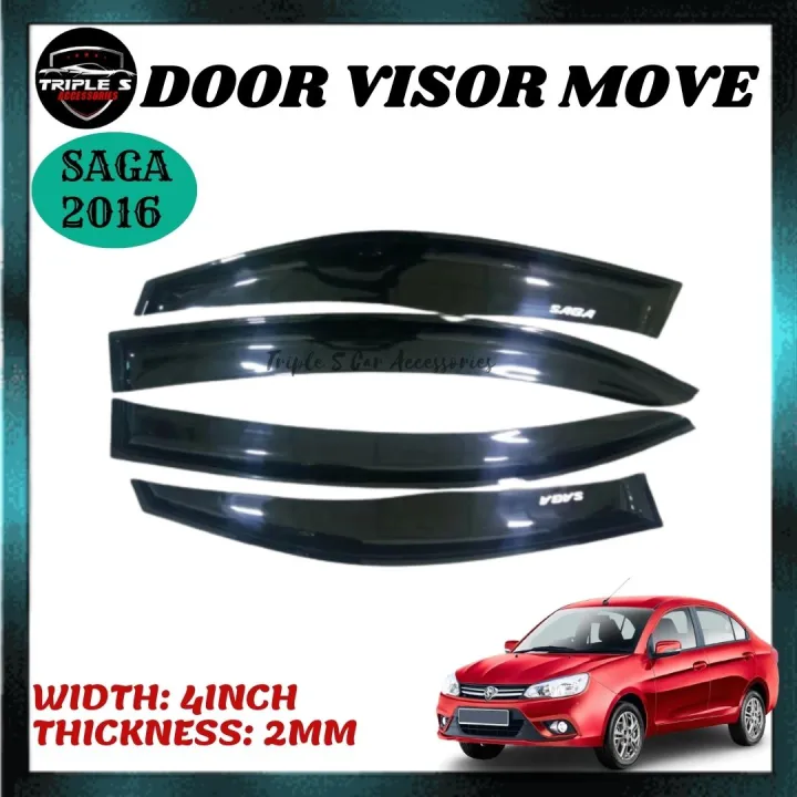 Proton Saga VVT 2016-2021 Door Visor Big Move 4 Inch Air Press Sun ...