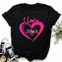 เสื้อยืดพิมพ์ลายหัวใจ Zumba สำหรับเสื้อเชิ้ตผู้หญิงท็อปส์ซูคอรอบผ้าฝ้ายฤดูร้อนใหม่สำหรับผู้หญิงเสื้อยืดตลกมีตราสำหรับผู้ชายและผู้หญิง Xs-3xl สไตล์ป๊อปยูนิเซ็กส์