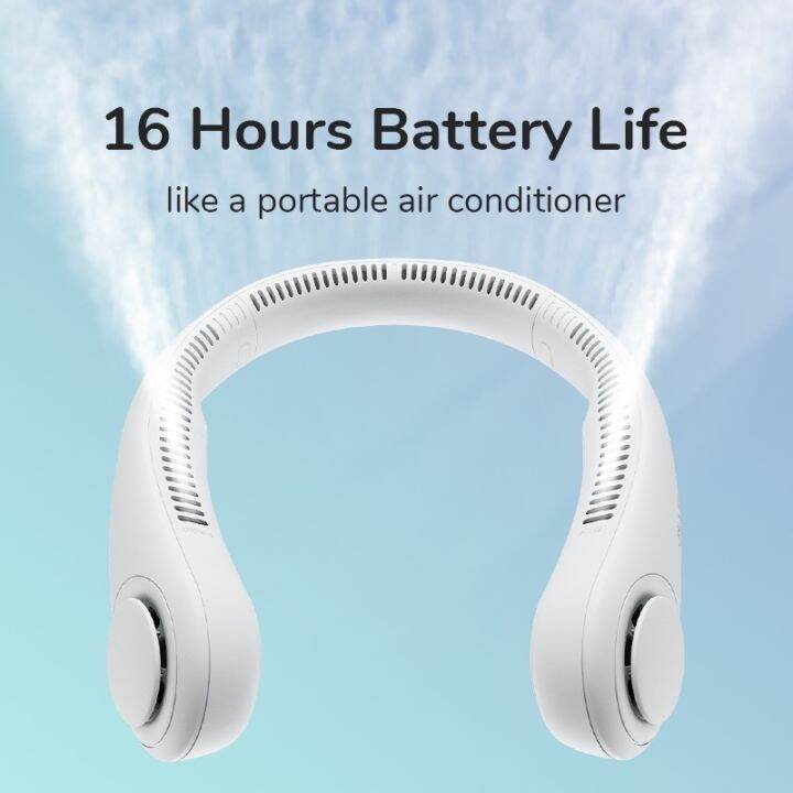 Jisulife Neck Fan Portable USB Rechargeable Bladeless 4000mAh Battery 3