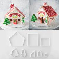 【ร้อน】8ชิ้น/เซ็ตอุปกรณ์เครื่องมืออบ3D PlasticMold ขนมปังขิง HouseChristmas ชุดตัดคุกกี้