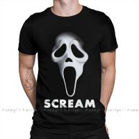 High Quality Men Scream Horror Movie Black T-Shirt Scream Movie 2022 Pure Cotton Shirt Tees Harajuku Tshirt