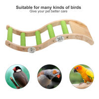 [GGJJ]Pet Bird Toy Log Color Interactive Wooden Parrot Climbing Ladder Play Toys Cage Accessory สัตว์เลี้ยงนกของเล่นบันทึกสีไม้นกแก้วปีนบันไดเล่นของเล่นอุปกรณ์เสริมกรง