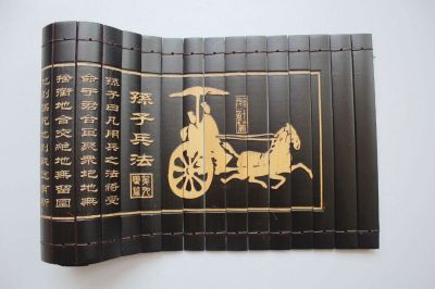 จีนคลาสสิก Bamboo Scroll Slips หนังสือชื่อดัง  ศิลปะแห่งสงคราม  82X20CM