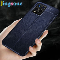 Jingsanc เคสโทรศัพท์ Realme 8/8 Pro/8 5G/9 5G/8i,เคสนิ่ม TPU ซิลิโคนหนังคาร์บอนไฟเบอร์เคสฝาหลังป้องกันกล้องธุรกิจ