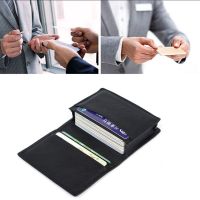 Black Men Women First Layer Leather Expandable Convenience Practical Credit Card ID Business Large Capacity Card Holder Wallet Card Holders