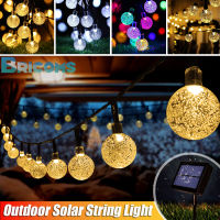 [BRICOMS]Solar string light Hot sale 5M/6.5M/7M LED Ball light Waterproof Outdoor garden Decoration light Colorful lighting