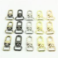 ☫☸♞ 1pcs Metal D-ring Swivel Eye Snap Hook Trigger Lobster Clasps Clips for Leather Craft Bag Strap Belt Webbing Keychain