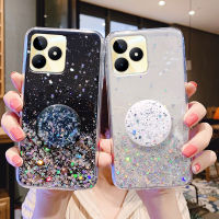 เคสนิ่ม C51แฟชั่นใสมีที่ยึดรูปดาว Realme เคสซิลิโคนนิ่มเคสโทรศัพท์ C51 Realme Oppo พร้อมขายึดเงา