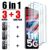 （AA NEW）6in1Glass ForRedmi Note 114G 9 8 7ป้องกันหน้าจอ OnNote 105A 6A 9A 9AT 9C NFC ฟิล์มเลนส์