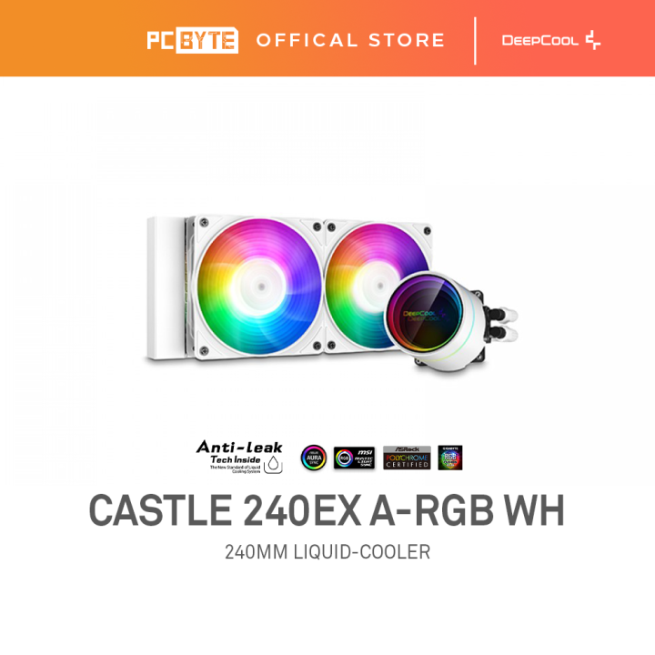 Deepcool Castle 240EX ARGB AIO Liquid Cooler White Lazada