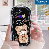 เคส Dienya สำหรับ OPPO R17 R15 Pro เคสเนื้อครีมลายหมีเชอร์รี่เคสนิ่มกันกระแทกเคสโทรศัพท์โปร่งใส TPU ป้องกันการตกหล่นเจลซิลิกาแบบใสฝาครอบป้องกันเลนส์กล้องถ่ายรูป