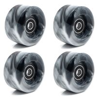 4 Pcs Roller Skate Wheels with Bearings for Double Row Skating and Skateboard 32mm x 58mm 82A