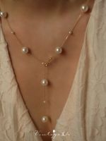 Vivienne Westwood NGBB  Pearl Drop  French high-end niche retro tassel pearl Y-shaped design necklace/clavicle chain for women