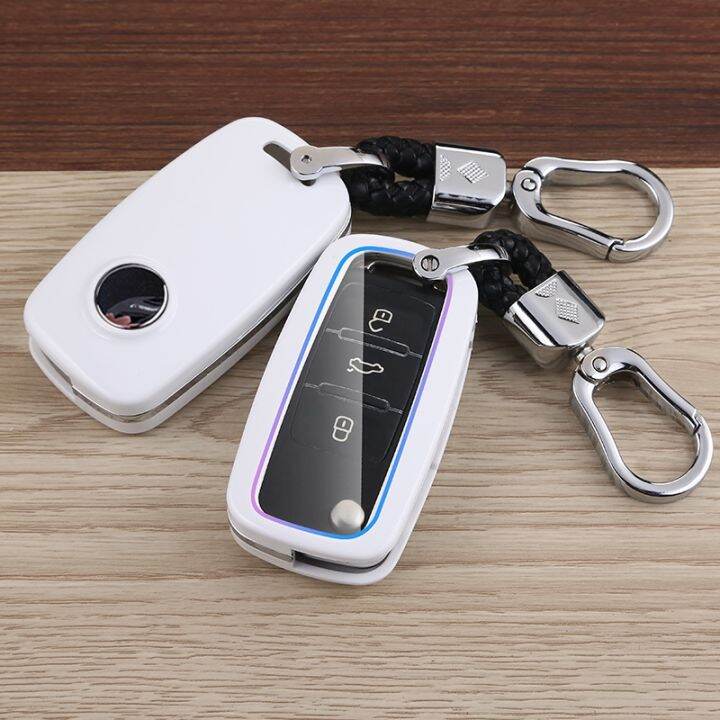 npuh-carbon-fiber-abs-car-key-remote-cover-for-volkswagen-polo-golf7-passat-b5-b6-b7-tiguan-scirocco-skoda-octavia-folding-keychain