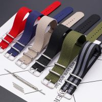 Couple Watch Chain 5 Outdoor Sports Nylon Canvas Watch Band Mens 18/20/22mm Original Replacement 【BYUE】