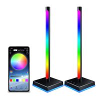 RGB LED Rhythm Strip Light Kits with Hooks Voice-Activated Music Atmosphere Lamp Bar for Party Gaming Computer TV Decoration