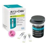 Accu-Chek Instant Test Strip แอคคิว-เช็ค แผ่นตรวจน้ำตาล (25 ชิ้น/กล่อง) [1 กล่อง] #7619