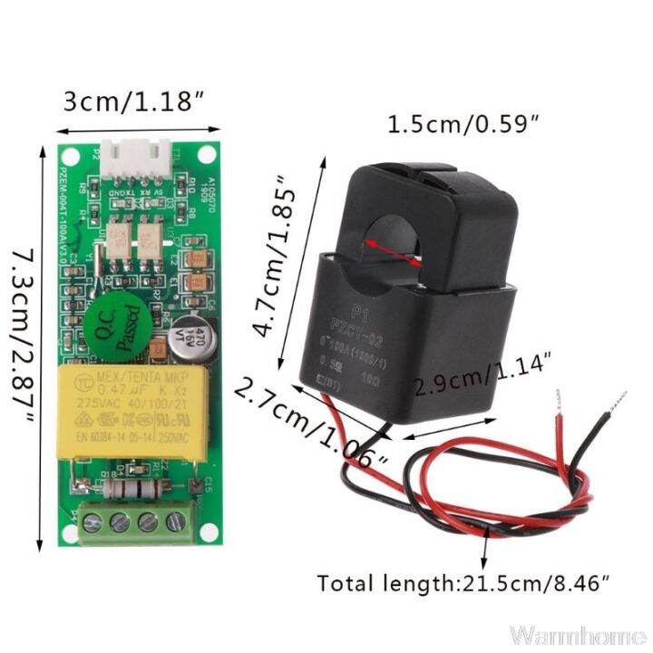 hot-dropship-โมดูล80-260v-pzem-004t-เครื่องแปลงแรงดันไฟฟ้ามัลติมิเตอร์กระแสสลับ20-แยกแกน-ju30การวัดและปรับระดับ