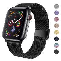 [HOT JUXLLKBKOW 514] สายคล้องห่วงแม่เหล็กสำหรับ Apple Watch Se 44มม. 45มม. 41มม. Iwatch 40มม. 42มม. 38มม. Correa สร้อยข้อมือ Apple Watch Series 3 45 6 SE 7