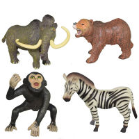 AAction และของเล่นรูป Wild Zoo สัตว์ PVC Ze Monkey Mammoth Bear Animal World Series ของเล่นเด็ก GiftM