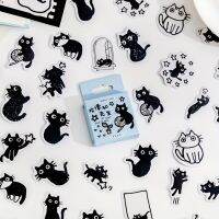 MOHAMM 45pcs Cute Animal Cat Paper Stickers Decorative Material Stickers for Collage Scrapbooking DIY Journaling Gift Stickers Stickers Labels