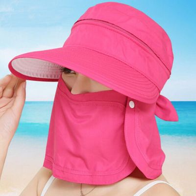【CC】Women Outdoor Foldable UV Protection Wide Brim Adjustable Sun Hat Fashion Summer Ladies Hats and Caps Beach Dual Use