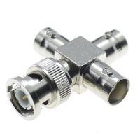 BNC Male to 3 BNC Female Jack T Type RF Coaxial Connector 4 Way Splitter 1 TO 3 Coax Adapter BNC Tee Connectors T-Shaped