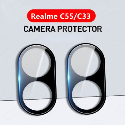 ตัวปกป้องกล้องถ่ายรูปสำหรับ OPPO Realme C55 C33 NFC 2023 Real Me กระจกเทมเปอร์ปกป้องหน้าจอเลนส์แก้วป้องกัน