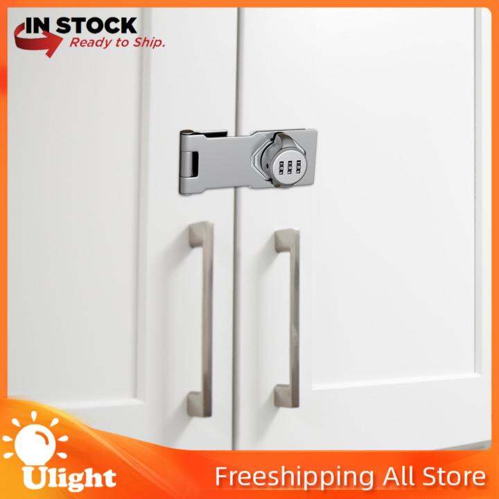 Ulight Mechanical Password Door Lock, Sliding Door Lock, Keyless Password Hasp Lock