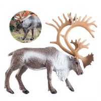 OozDec Reindeer Christmas Gift Solid Animal Toys Wild Animal Model Reindeer Horn Deer Set