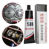 คุณภาพสูง 586 Sealant สีดำซิลิโคนฟรีกาวปะเก็นกันน้ำน้ำมันต้านทานอุณหภูมิสูงกาวซ่อม-Huidkeir